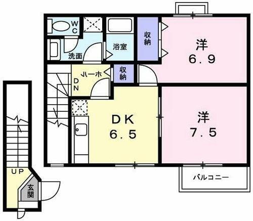 兵庫県明石市王子１丁目 西新町駅 2DK アパート 賃貸物件詳細