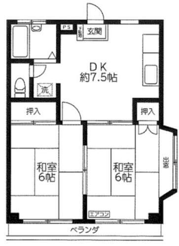 東京都府中市新町２丁目 府中駅 2DK マンション 賃貸物件詳細