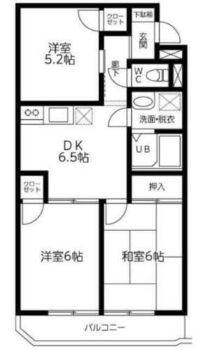 埼玉県越谷市花田６丁目 越谷駅 3DK アパート 賃貸物件詳細