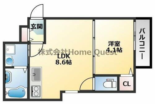 大阪府東大阪市大蓮東２丁目 弥刀駅 1LDK アパート 賃貸物件詳細