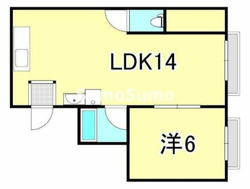 双葉マンション 1階 1LDK 賃貸物件詳細