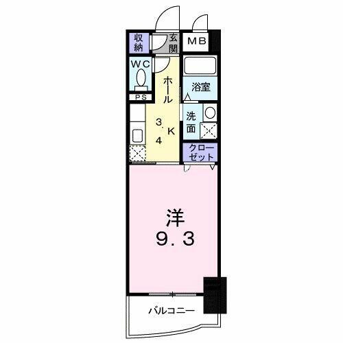 広島県福山市千代田町１丁目 福山駅 1K マンション 賃貸物件詳細