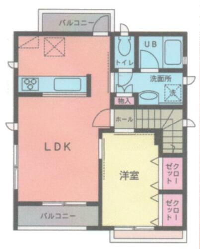 アール 2階 1LDK 賃貸物件詳細