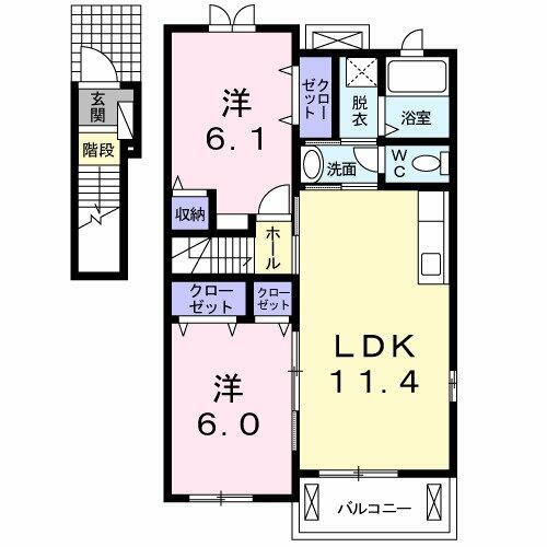 茨城県土浦市小松３丁目 土浦駅 2LDK アパート 賃貸物件詳細