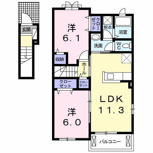 茨城県下妻市南原 下妻駅 2LDK アパート 賃貸物件詳細