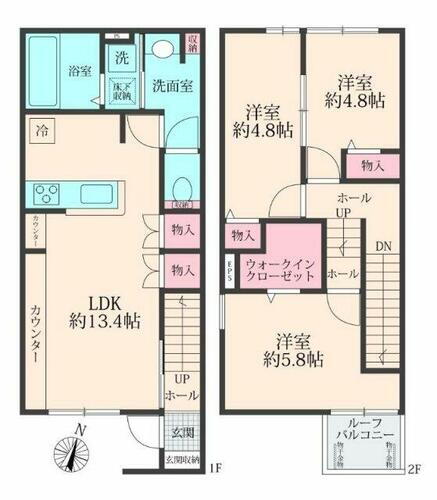 埼玉県さいたま市中央区上落合８丁目 テラスハウス
