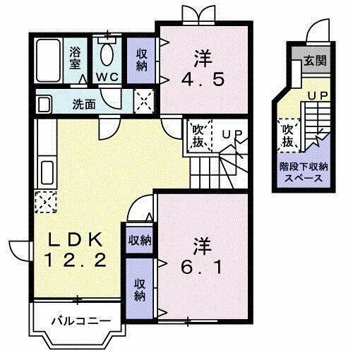 茨城県龍ケ崎市藤ケ丘１丁目 龍ケ崎市駅 2DK アパート 賃貸物件詳細