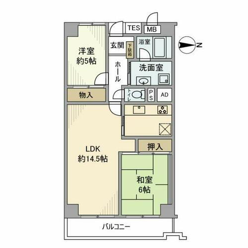 国分寺ビューハイツ 5階 2LDK 賃貸物件詳細