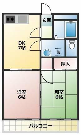 ドリームタウン大里 3階 2DK 賃貸物件詳細