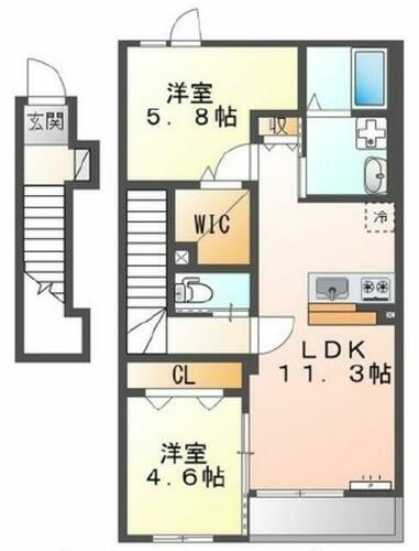 埼玉県狭山市広瀬台１丁目 狭山市駅 2LDK アパート 賃貸物件詳細