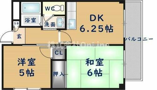ロータリーマンション徳庵 2階 2DK 賃貸物件詳細