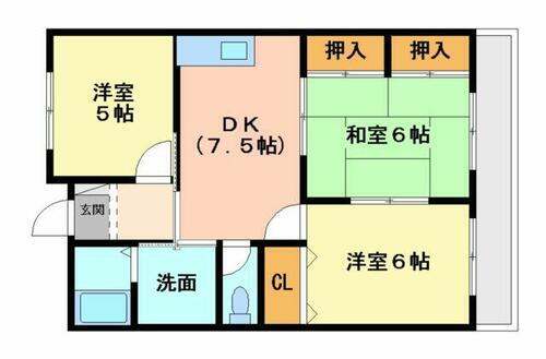 広島県福山市引野町４丁目 東福山駅 3DK マンション 賃貸物件詳細