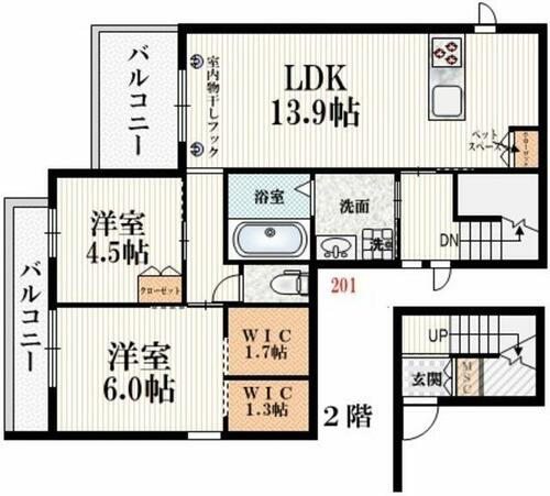 東京都杉並区下高井戸４丁目 上北沢駅 2LDK マンション 賃貸物件詳細