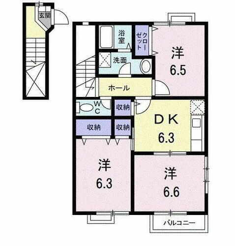 茨城県つくば市花畑３丁目 つくば駅 3DK アパート 賃貸物件詳細