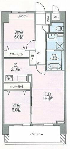 埼玉県蕨市中央３丁目 蕨駅 2LDK マンション 賃貸物件詳細