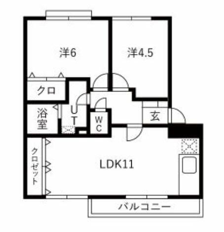 ウエストビレッジ 2階 2LDK 賃貸物件詳細