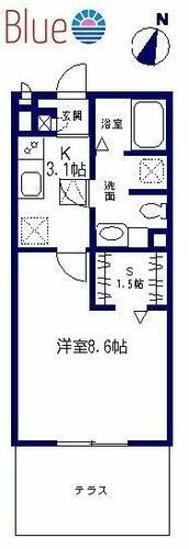 神奈川県藤沢市大庭 辻堂駅 1SK アパート 賃貸物件詳細