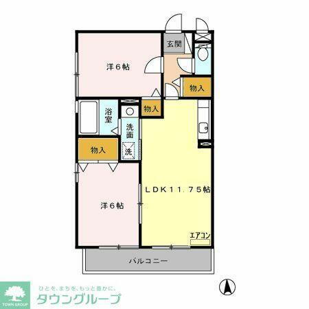 埼玉県越谷市東越谷２丁目 越谷駅 2LDK アパート 賃貸物件詳細