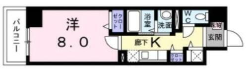 スカイハウス 4階 1K 賃貸物件詳細