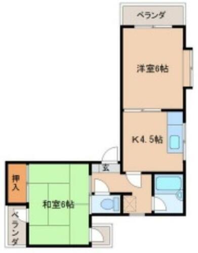 千葉県八千代市八千代台北７丁目 八千代台駅 2K マンション 賃貸物件詳細