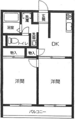 埼玉県所沢市花園２丁目 新所沢駅 2DK アパート 賃貸物件詳細