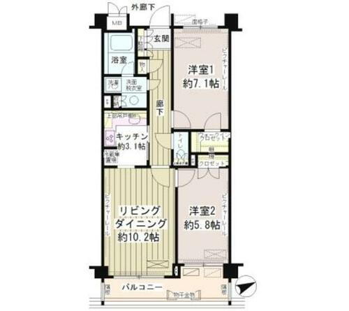 東京都品川区戸越５丁目 戸越駅 2LDK マンション 賃貸物件詳細