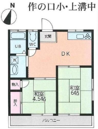 神奈川県相模原市中央区上溝 上溝駅 2DK アパート 賃貸物件詳細