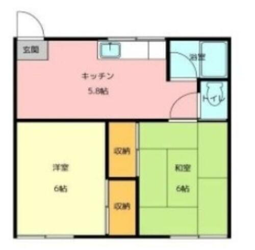 千葉県船橋市咲が丘４丁目 二和向台駅 2K アパート 賃貸物件詳細