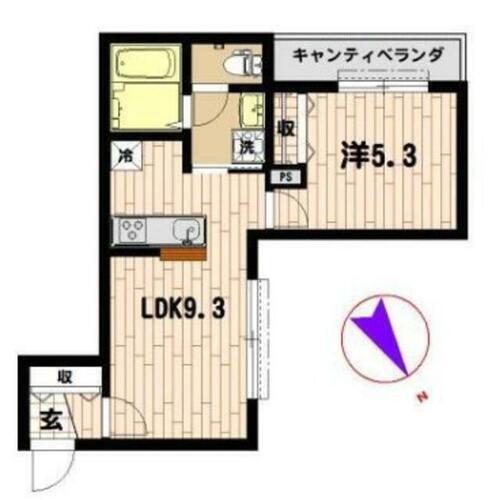 ヘーベルフラット登戸 2階 1LDK 賃貸物件詳細