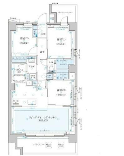 クリオ氷川台シーズンテラス 3階 3LDK 賃貸物件詳細