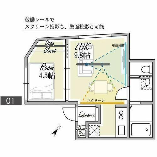 Ｐｌａｔａｎｕｓ幡ヶ谷 3階 1LDK 賃貸物件詳細