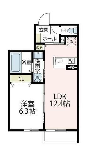 クレール 2階 1LDK 賃貸物件詳細