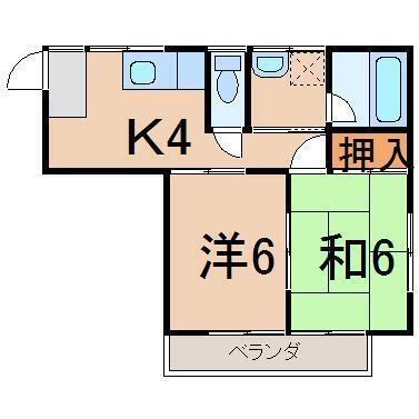福島県福島市南矢野目字越前 卸町駅 2K アパート 賃貸物件詳細