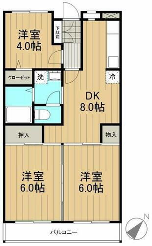 神奈川県川崎市麻生区東百合丘４丁目 百合ヶ丘駅 3DK マンション 賃貸物件詳細