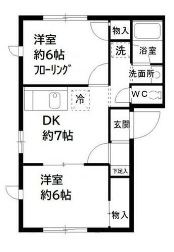 千葉県八千代市大和田新田 八千代緑が丘駅 2DK アパート 賃貸物件詳細