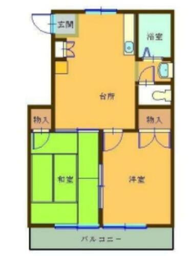 千葉県鎌ケ谷市道野辺中央４丁目 鎌ケ谷駅 2DK アパート 賃貸物件詳細
