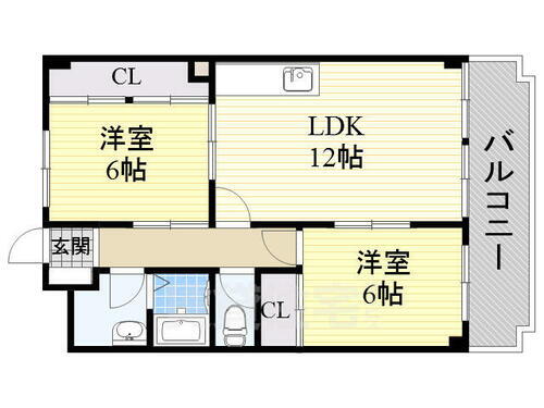 大阪府和泉市尾井町１丁目 北信太駅 2LDK マンション 賃貸物件詳細