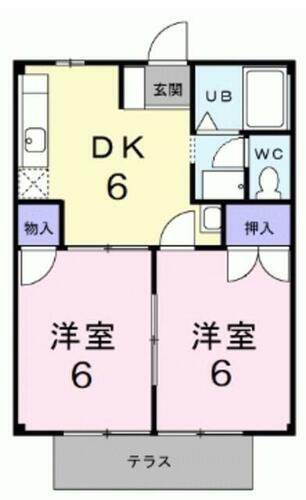 埼玉県草加市新里町 見沼代親水公園駅 2DK アパート 賃貸物件詳細