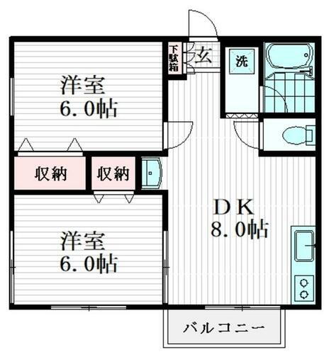 千葉県市川市田尻４丁目 原木中山駅 2DK アパート 賃貸物件詳細