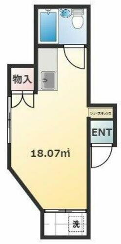 白百合ハイツ 2階 ワンルーム 賃貸物件詳細