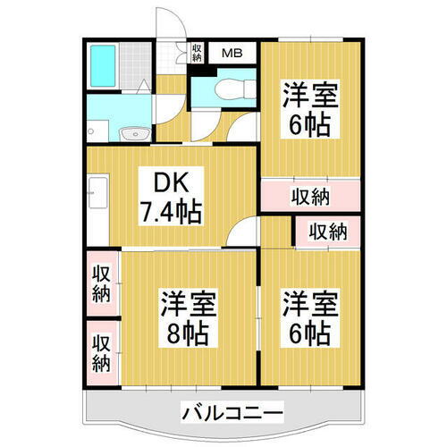 長野県松本市大字島内 島高松駅 3DK マンション 賃貸物件詳細