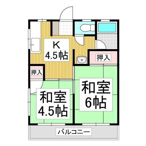 長野県諏訪市大和２丁目 上諏訪駅 2K アパート 賃貸物件詳細