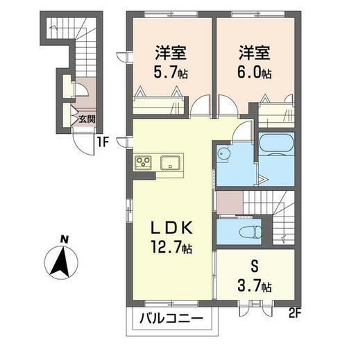 埼玉県白岡市小久喜 白岡駅 2SLDK アパート 賃貸物件詳細