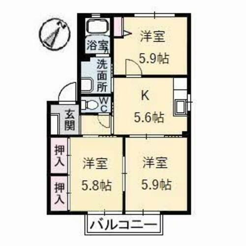 山口県山陽小野田市大字丸河内 小野田駅 3K アパート 賃貸物件詳細