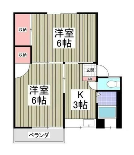 千葉県千葉市若葉区若松町 桜木駅 2K アパート 賃貸物件詳細