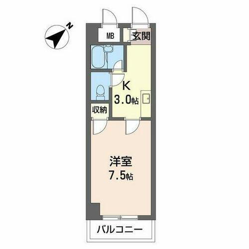 広島県広島市東区牛田本町１丁目 広島駅 1K マンション 賃貸物件詳細