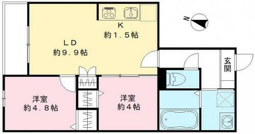 東京都日野市多摩平６丁目 日野駅 2LDK マンション 賃貸物件詳細