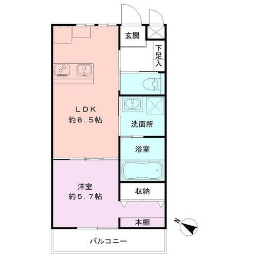 フェルディ女池西 3階 1LDK 賃貸物件詳細