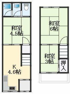 大阪府松原市高見の里６丁目 築55年11ヶ月 2階建