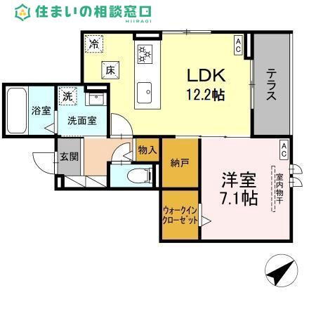 愛知県岡崎市赤渋町字袖広 賃貸アパート